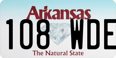 AR license plate 108WDE