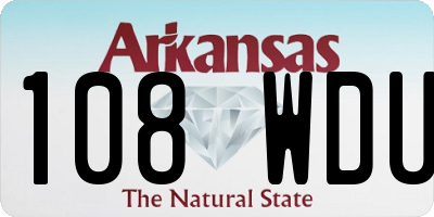 AR license plate 108WDU