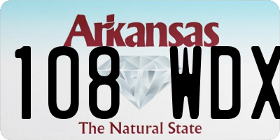AR license plate 108WDX