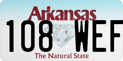 AR license plate 108WEF