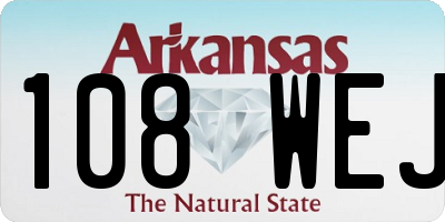 AR license plate 108WEJ