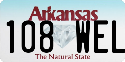 AR license plate 108WEL