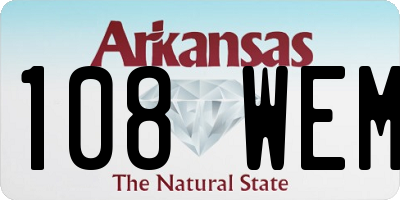 AR license plate 108WEM