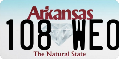 AR license plate 108WEO