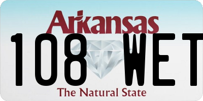 AR license plate 108WET