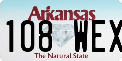 AR license plate 108WEX