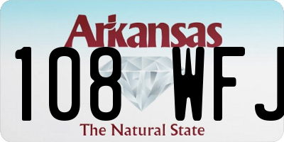 AR license plate 108WFJ
