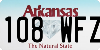 AR license plate 108WFZ