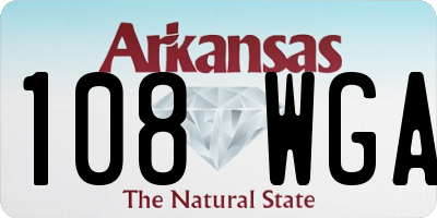 AR license plate 108WGA