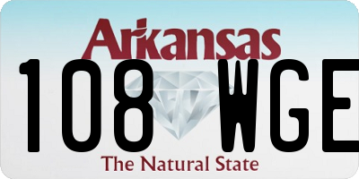 AR license plate 108WGE