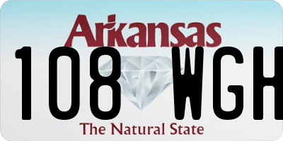 AR license plate 108WGH