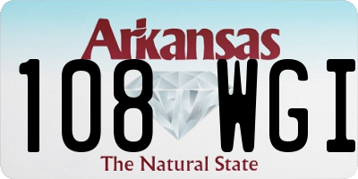 AR license plate 108WGI