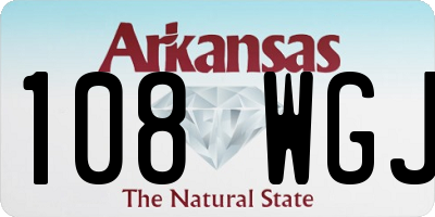 AR license plate 108WGJ