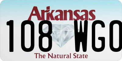 AR license plate 108WGO