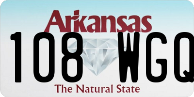 AR license plate 108WGQ