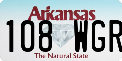 AR license plate 108WGR