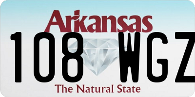 AR license plate 108WGZ