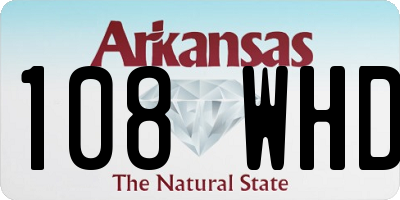 AR license plate 108WHD