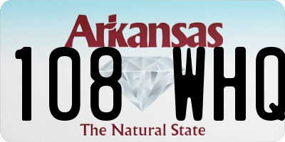 AR license plate 108WHQ