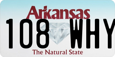 AR license plate 108WHY