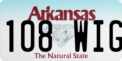 AR license plate 108WIG