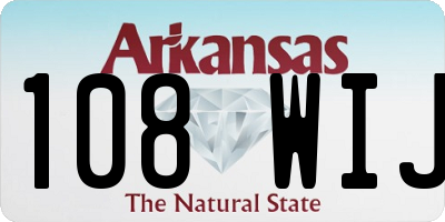 AR license plate 108WIJ