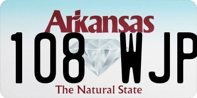 AR license plate 108WJP