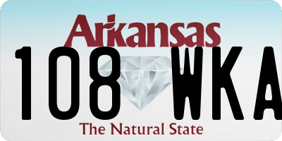 AR license plate 108WKA