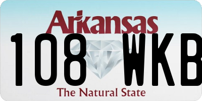 AR license plate 108WKB