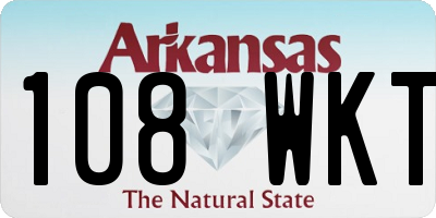 AR license plate 108WKT