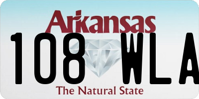 AR license plate 108WLA