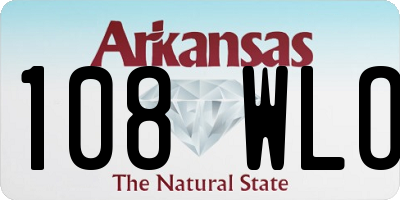 AR license plate 108WLO