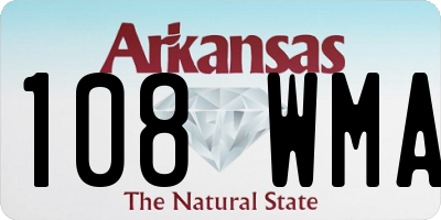 AR license plate 108WMA