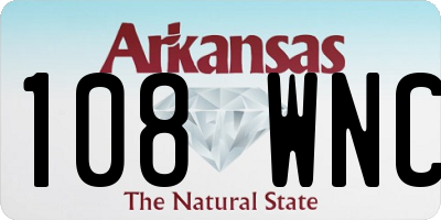 AR license plate 108WNC