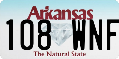 AR license plate 108WNF