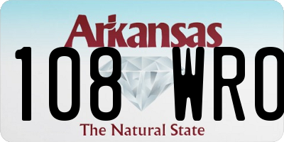 AR license plate 108WRO