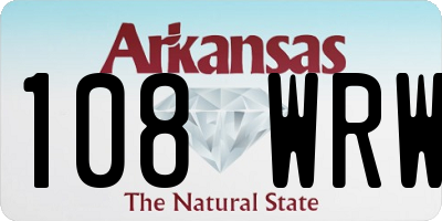 AR license plate 108WRW