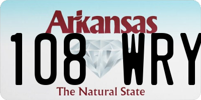 AR license plate 108WRY