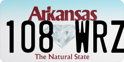 AR license plate 108WRZ