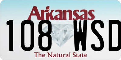 AR license plate 108WSD
