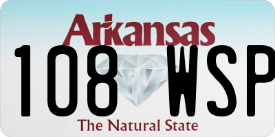 AR license plate 108WSP
