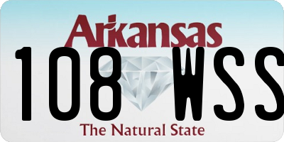 AR license plate 108WSS