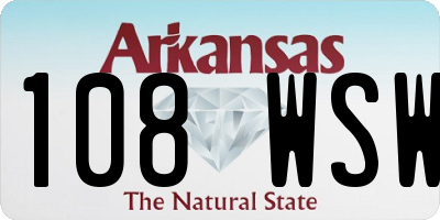 AR license plate 108WSW