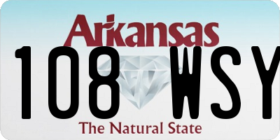 AR license plate 108WSY