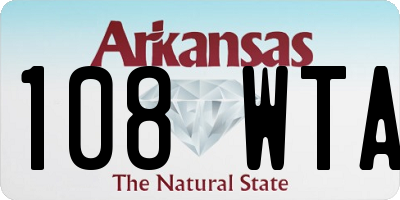 AR license plate 108WTA