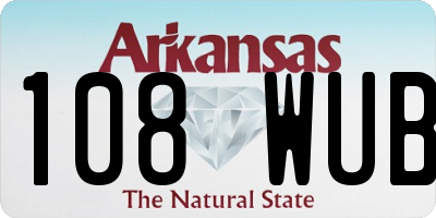 AR license plate 108WUB