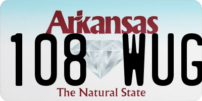 AR license plate 108WUG