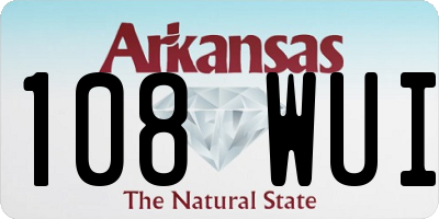 AR license plate 108WUI