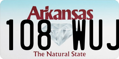AR license plate 108WUJ