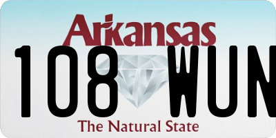 AR license plate 108WUN